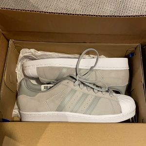 BRAND NEW grey adidas superstars